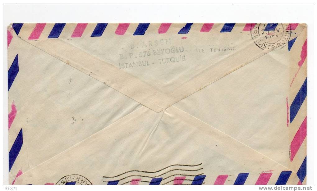 TURCHIA  /  ITALIA  - Cover_ Lettera    105  -  AIR MAIL 1961 - Brieven En Documenten