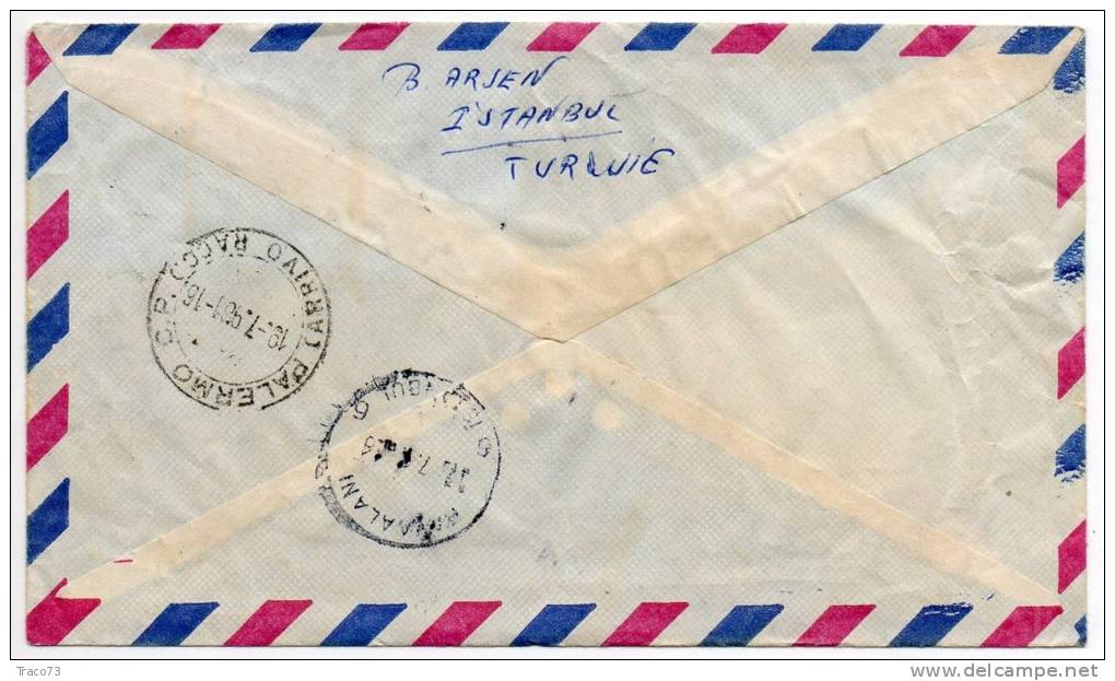 TURCHIA  /  ITALIA  - Cover_ Lettera    30 +195  -  AIR MAIL 1961 - Storia Postale