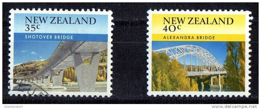 New Zealand 1985 Bridges 2 Values Used - Usados