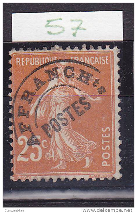 FRANCE PREOBLITERE 57  NEUF LUXE ** - 1893-1947