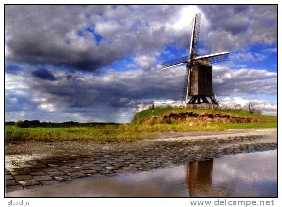 WANNEGEM-LEDE (O.Vl.) - Molen/moulin - Prijswinnende Fotokaart Van De Schietsjampettermolen / Steun Restauratieproject - Kruishoutem