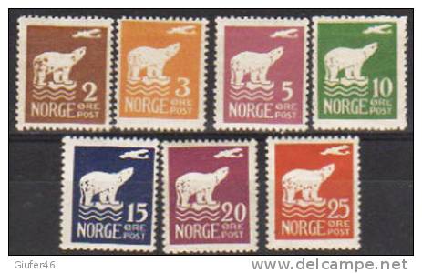 Norvegia - 1925 - Serie Completa 7 Val. - Nuova * - Neufs
