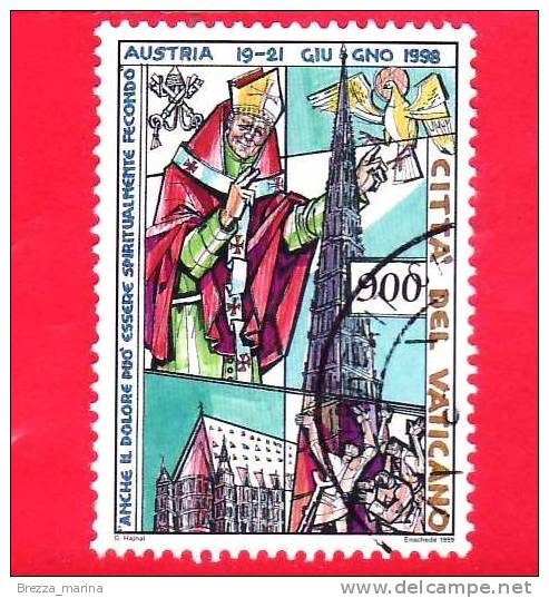 VATICANO - 1999 - Usato - Viaggi Di Giovanni Paolo II Nel 1998 - 900 L. • Austria - Used Stamps