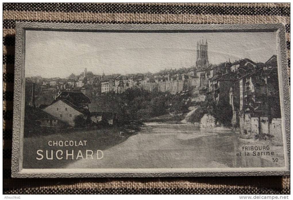 Chromo - Image Du Chocolat Suchard:Fribourg Et La Sarine  En Suisse - Suchard