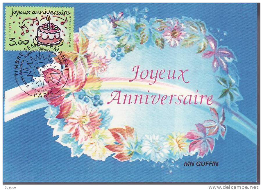 FRANCE CARTE MAXIMUM NUM.YVERT  3242 ANNIVERSAIRE - 1990-1999