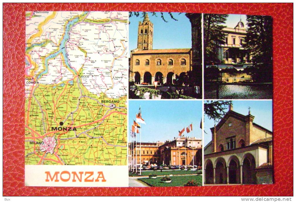 MONZA   CARTINA     MILANO  LOMBARDIA    NON  VIAGGIATA  COME DA FOTO * - Monza