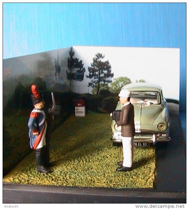 DIORAMA SIMCA ARONDE P60 RN7 LE GROGNARD IXO 1/43 GAP GRENOBLE ROUTE NAPOLEON - Ixo