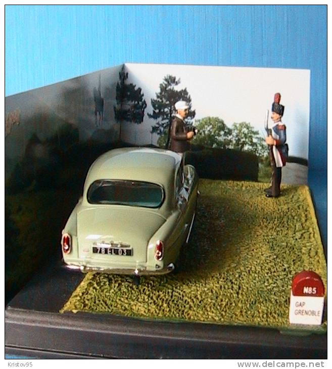 DIORAMA SIMCA ARONDE P60 RN7 LE GROGNARD IXO 1/43 GAP GRENOBLE ROUTE NAPOLEON - Ixo