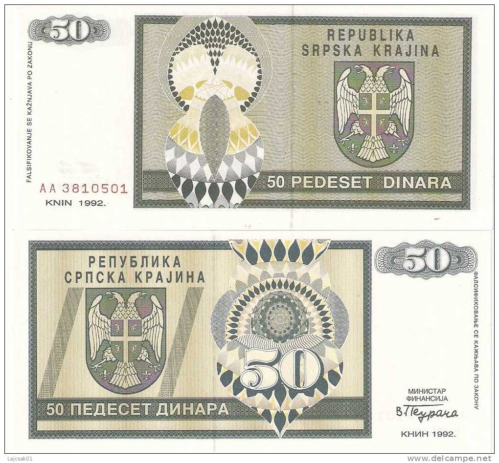 Croatia 50 Dinara 1992. UNC P-R2 - Croatie