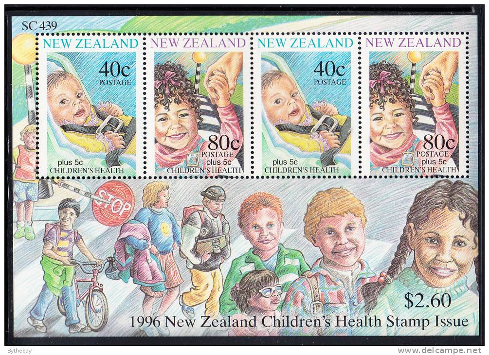 New Zealand Scott #B152a MNH Souvenir Sheet Of 4 Health Stamps - Child Safety - Unused Stamps