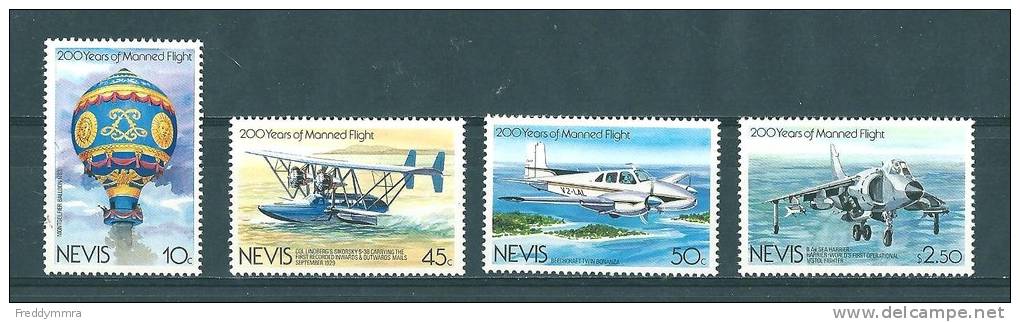 Nevis:  114/ 117 **  Avions Et Montgolf!ère - Avions