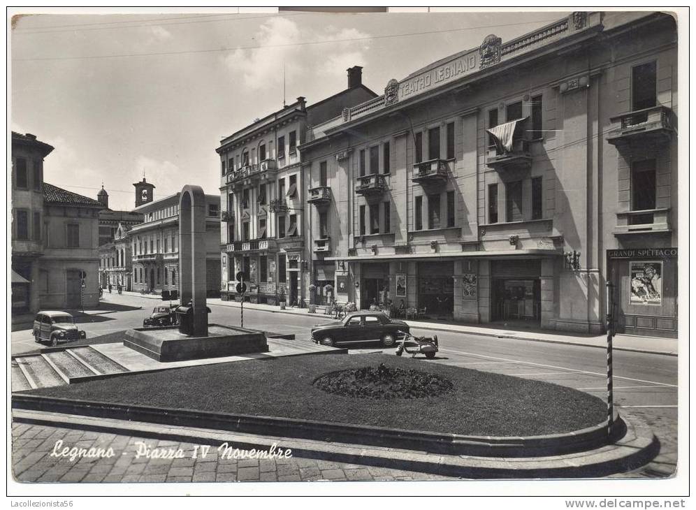 788-LEGNANO(MILANO)-PIAZZA IV NOVEMBRE-TEATRO-VESPA PIAGGIO-1955-FG - Legnano