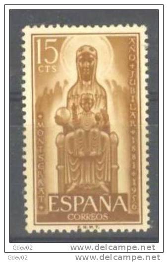 ES1192-LA423TCM.Espagne.Spain AÑO  JUBILAR DE MONSERRAT.1956.(Ed 1192**) Sin Charnela.MAGNIFICO. - Fantasy Labels