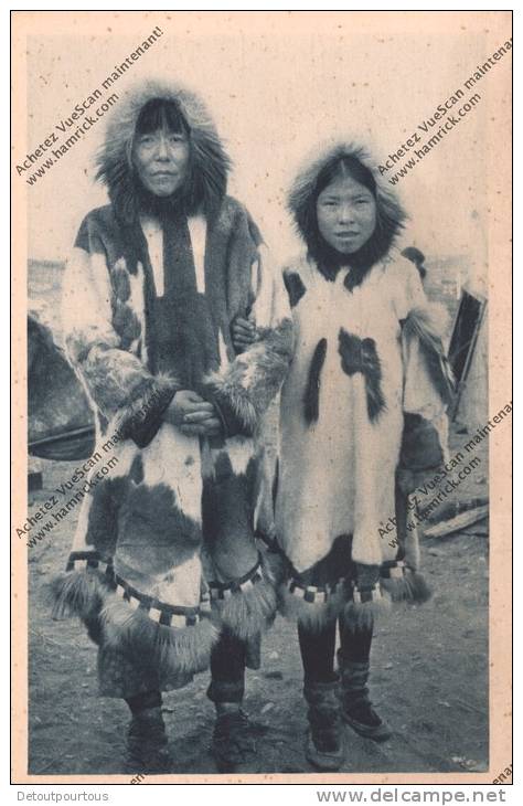 ALASKA :  Eskimo Woman & Girl Femme Et Fille Esquimo Fourrure Fur Coat - Other & Unclassified