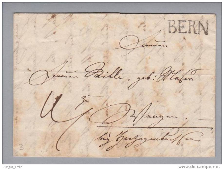 Heimat BE Bern 1839-08-14 Lang-O Brief Nach Pfungen - ...-1845 Vorphilatelie