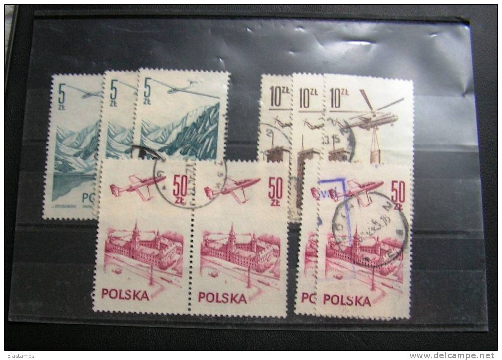 == Polen,   Lot,  Flugpost , Paar - Used Stamps