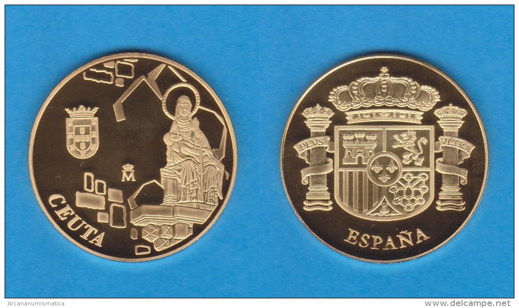 ESPAÑA / SPAIN   MEDALLA  ORO / GOLD    SC/UNC  PROOF  CEUTA      DL-7143 - Otros & Sin Clasificación