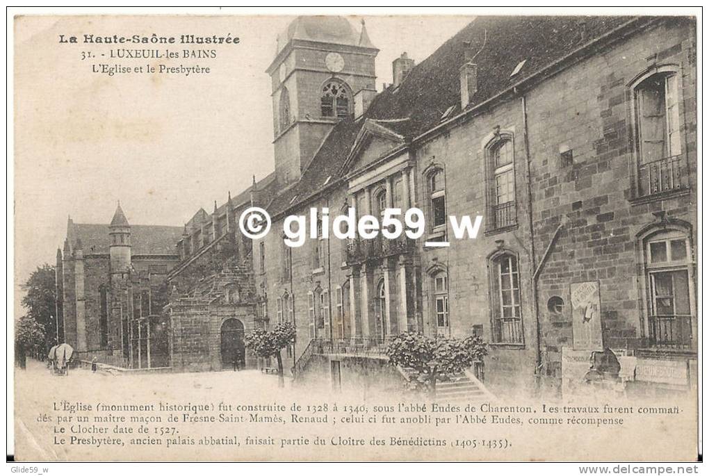 LUXEUIL-LES-BAINS - L'Eglise Et Le Presbytère - N° 31 - Luxeuil Les Bains