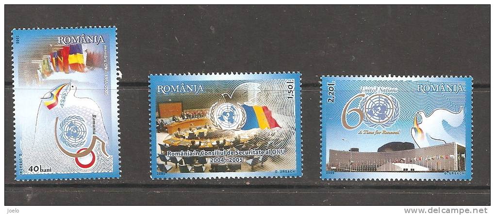ROMANIA 2005 UNO ANNIVERSARIES SET MNH - Unused Stamps
