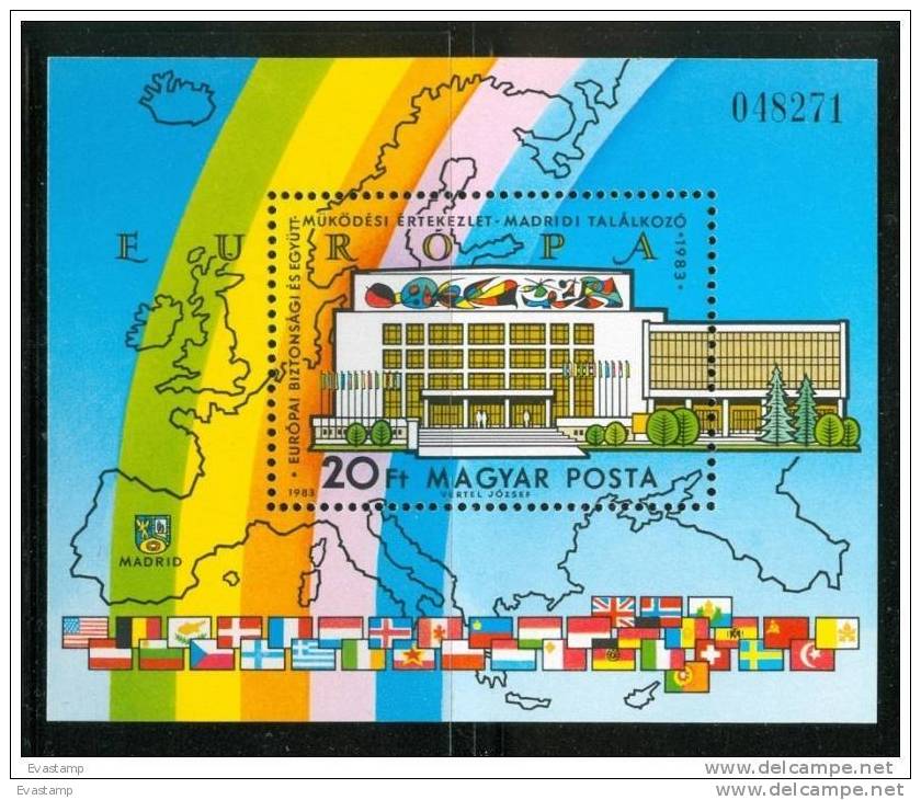 HUNGARY-1983.Souvenir Sheet - European Security Conference MNH!! - European Community