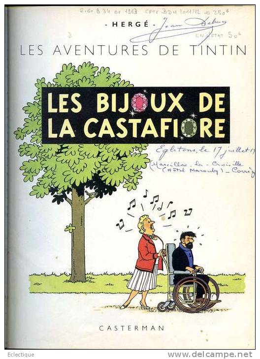 Tintin : Les Bijoux De La Castafiore EO 1963  En L'état - Hergé