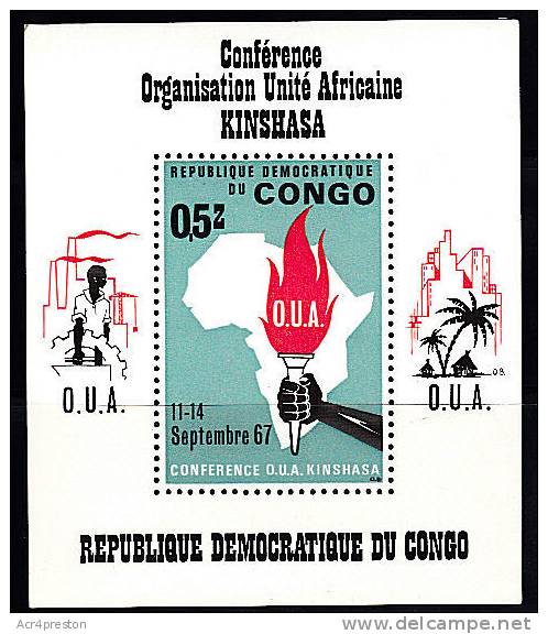 A1112 CONGO 1967, SG MS637 OAU (OUA) Conference At Kinshasa MNH - Nuovi