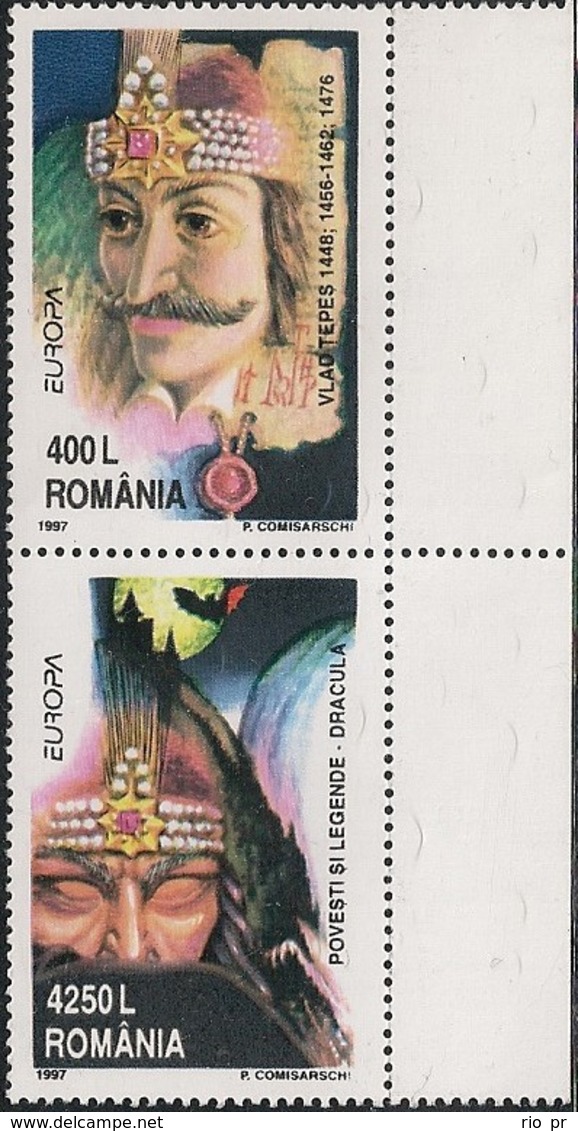 ROMANIA - SE-TENANT EUROPA ISSUE: MYTHS AND LEGENDS 1997 - MNH - 1997