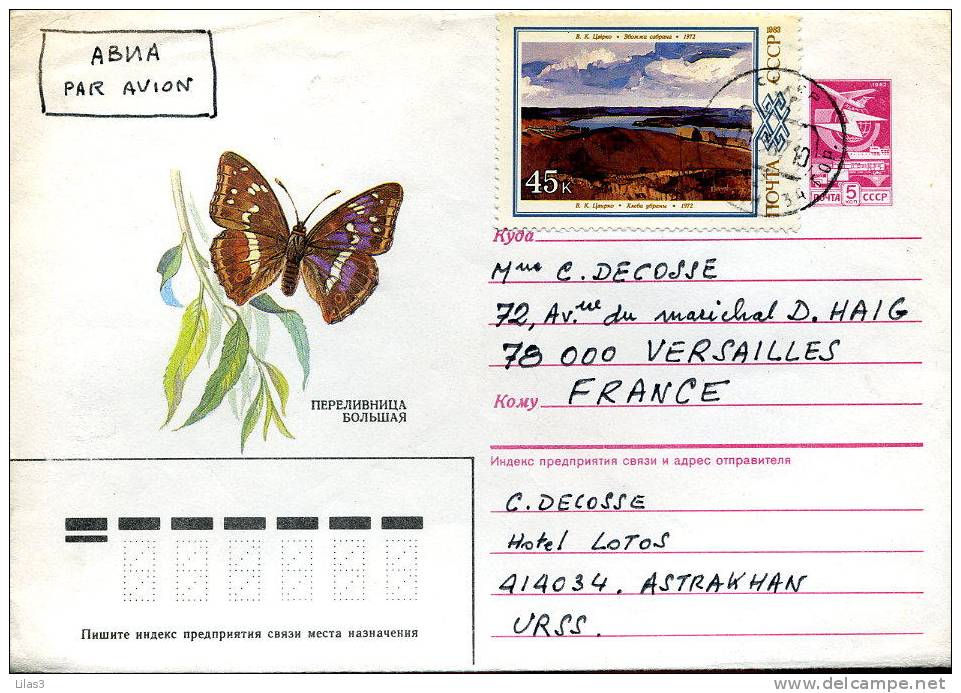 Russie Entier Postal Papillon Insecte - Enteros Postales