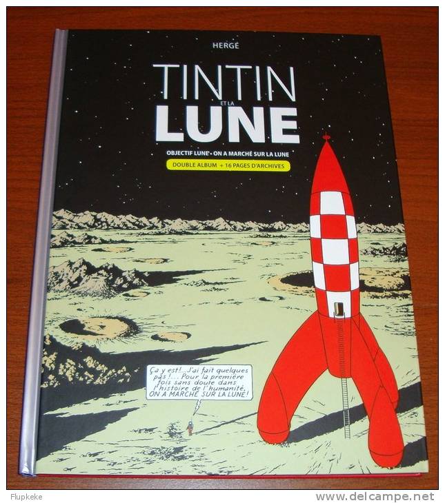 Tintin Et La Lune Édition Collector Deux Albums Objectif Lune Et On A Marché Sur La Lune Avec 16 Pages D´Archives - Tintin