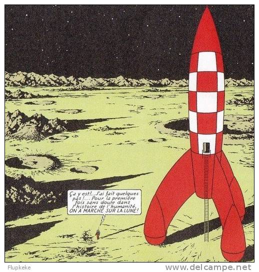 Tintin et La lune Édition Collector deux Albums Objectif Lune et On a marché sur la Lune avec 16 Pages d´Archives