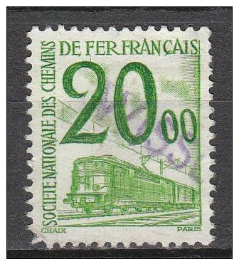CPP047 - OBLITERE - Timbre Pour Petit Colis Postal. S.N.C.F. 20,00 F. Vert - Used