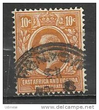 EAST AFRICA AND UGANDA PROTECTORATE 1912 - GEORGE V 10 - USED OBLITERE GESTEMPELT - East Africa & Uganda Protectorates