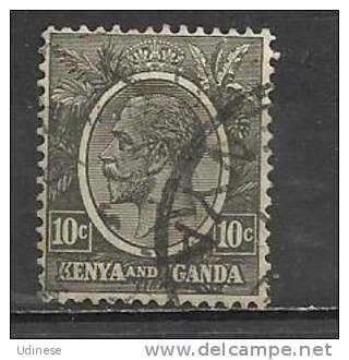 KENYA  AND UGANDA 1922 - GEORGE V 10 - USED OBLITERE GESTEMPELT - Kenya & Uganda