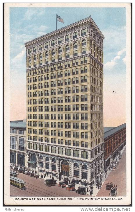 CPA - (Etats-Unis) Atlanta - Fourth National Bank Building, "five Points" (datée 1918) - New Haven