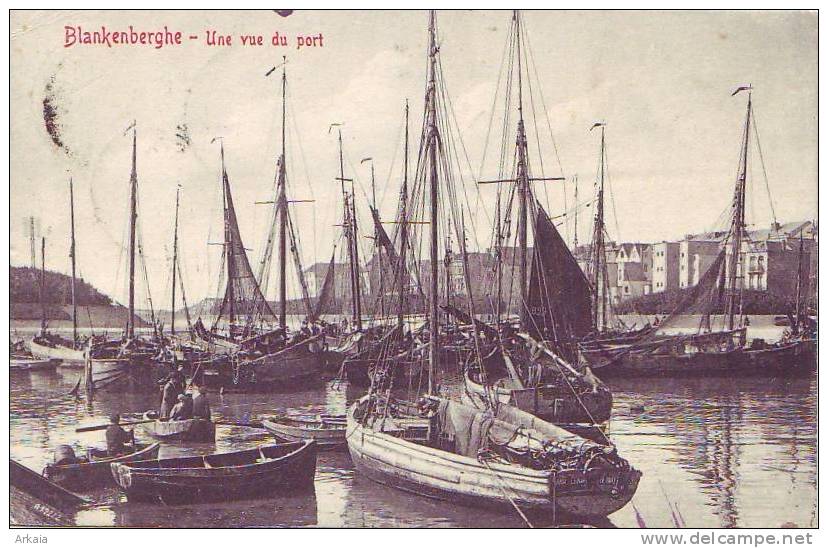 BLANKENBERGHE = Une Vue Du Port (écrite) 1908 - Blankenberge