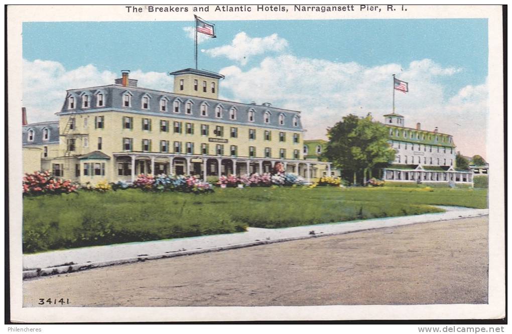 CPA - (Etats-Unis) Narragansett Pier - The Breakers And Atlantic Hotels - Autres & Non Classés