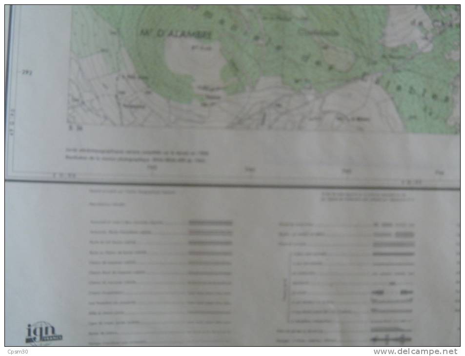 CARTE GEOGRAPHIQUE - Le Monastier N° 3-4 - Villages Quatre Angles Sont La Rochette/Montbrac Hugons Mt D´Alambre Treynas - Topographische Karten