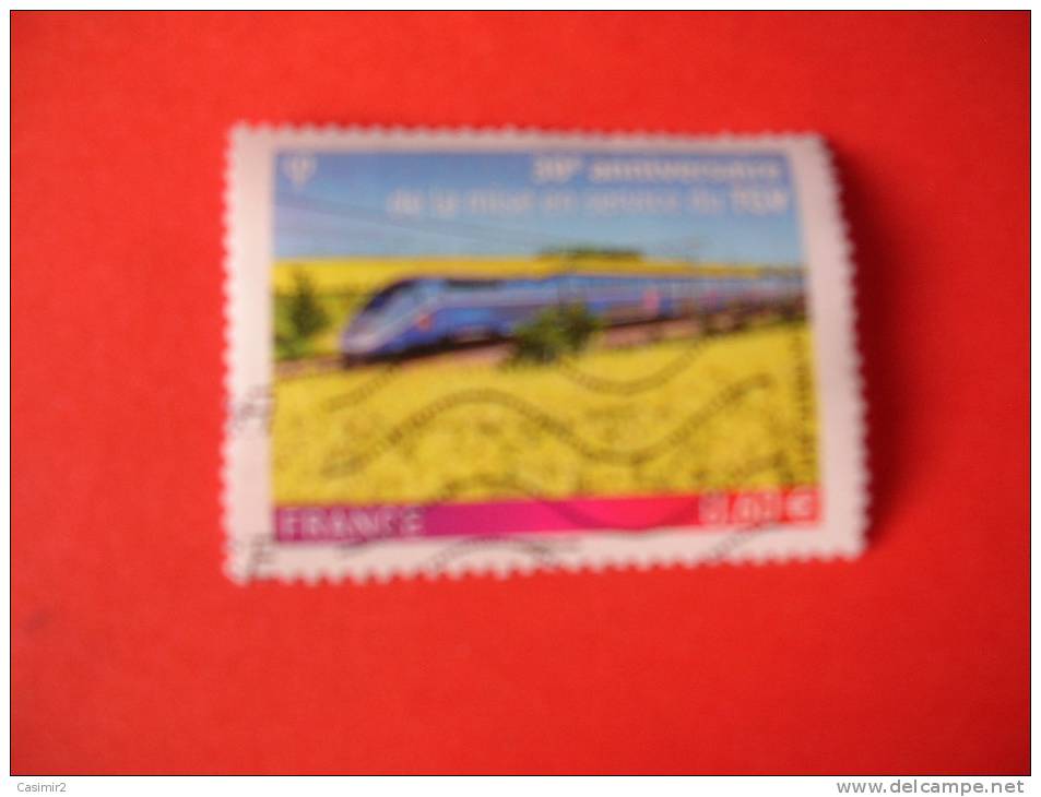 TIMBRE OBLITERE ET NETTOYE  YVERT N° 4592 TGV - Used Stamps