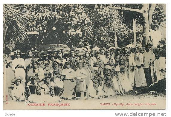 Tahiti  Upa Upa Danse Indigene A Papeete F. Homes  Accordeon - French Polynesia