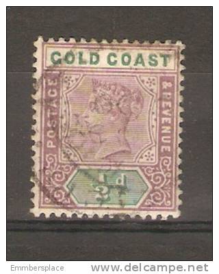 GOLD COAST - 1884/91 VICTORIA 1/2d MAUVE & GREEN FU    SG 26 - Goudkust (...-1957)