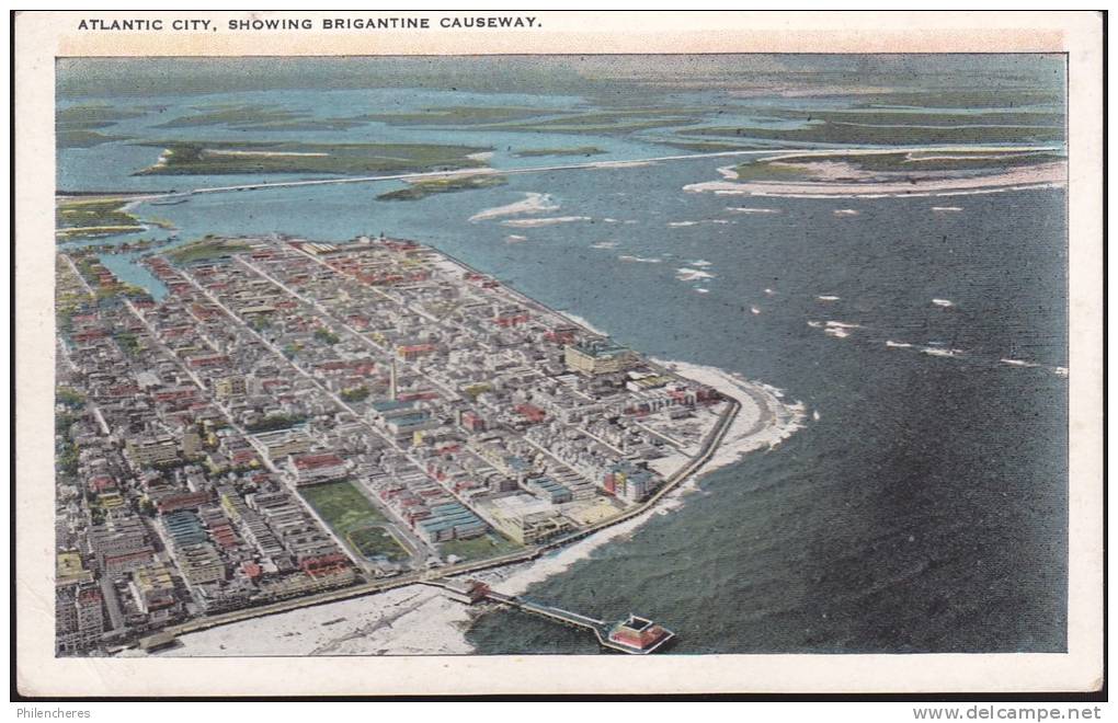 CPA - (Etats-Unis) Atlantic City - Showing Brigantine Causeway - Atlantic City