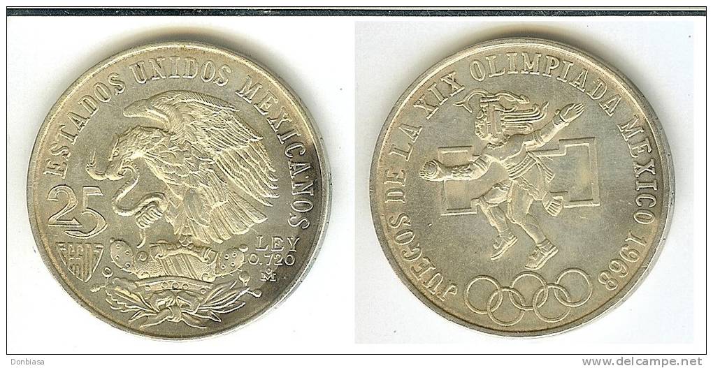 Messico: 25 Pesos Olimpiadi 1968 (ARGENTO) - Messico