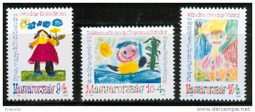 HUNGARY - 1992. Children's Drawings MNH! Mi 4197-4199 - Ongebruikt