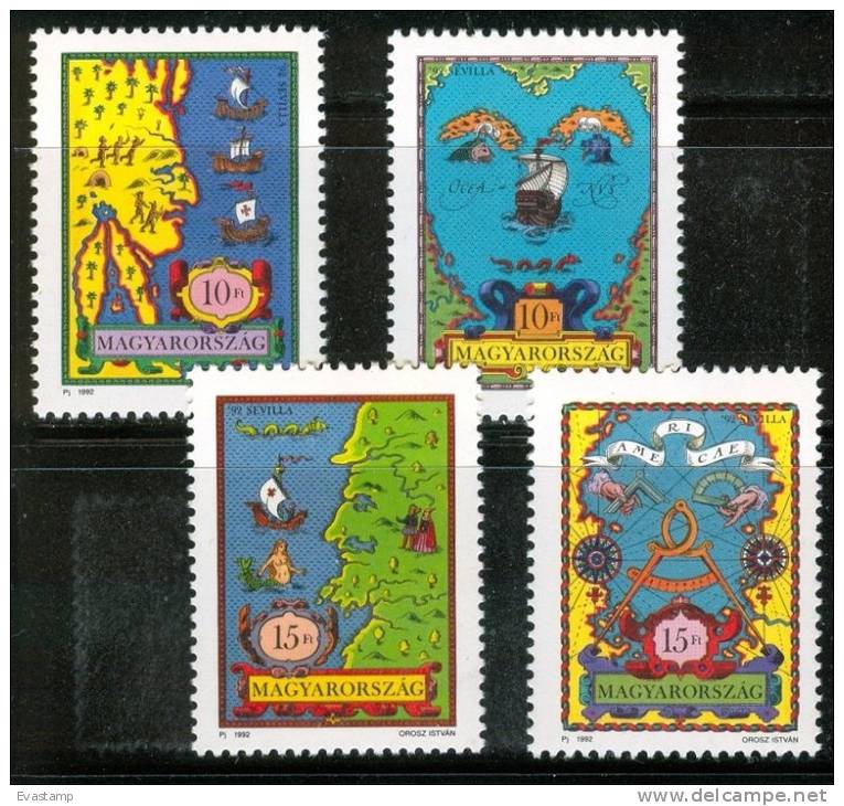 HUNGARY - 1992.Expo ´92 Seville MNH! Mi 4190-4192 - Unused Stamps
