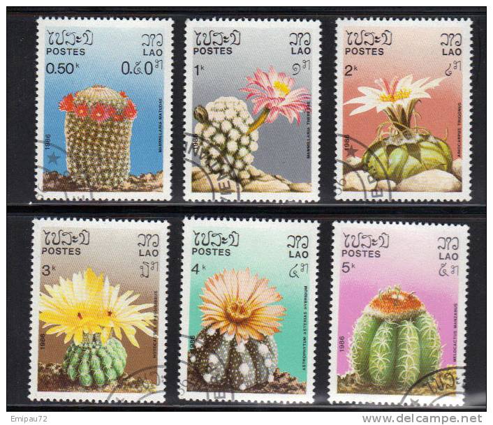 LAOS- Timbres N°706 à 711-oblitérés - Cactus