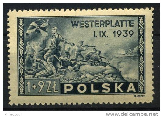 Westerplatte 1939    Mi.407 **   Yv 454 **  Cote 35-E - Neufs