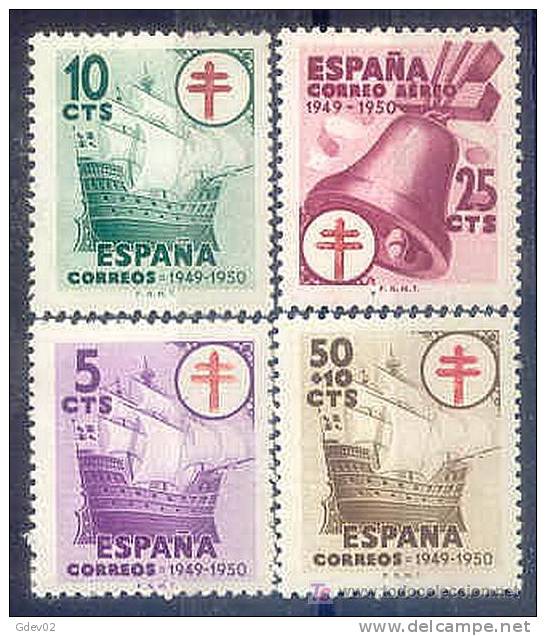 ES1066-L4441PC-TOSC.España .Spain.Espagne.PRO    TUBERCULOSOS.1949.( Ed 1066/9**) Sin Charnela. LUJO - Otros & Sin Clasificación