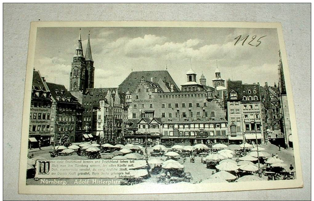 AK Nürnberg, Adolf Hitler Platz, Gelaufen1935 Mit Sonderstempel Reichsparteitag NSDAP In Nürnberg - Nürnberg