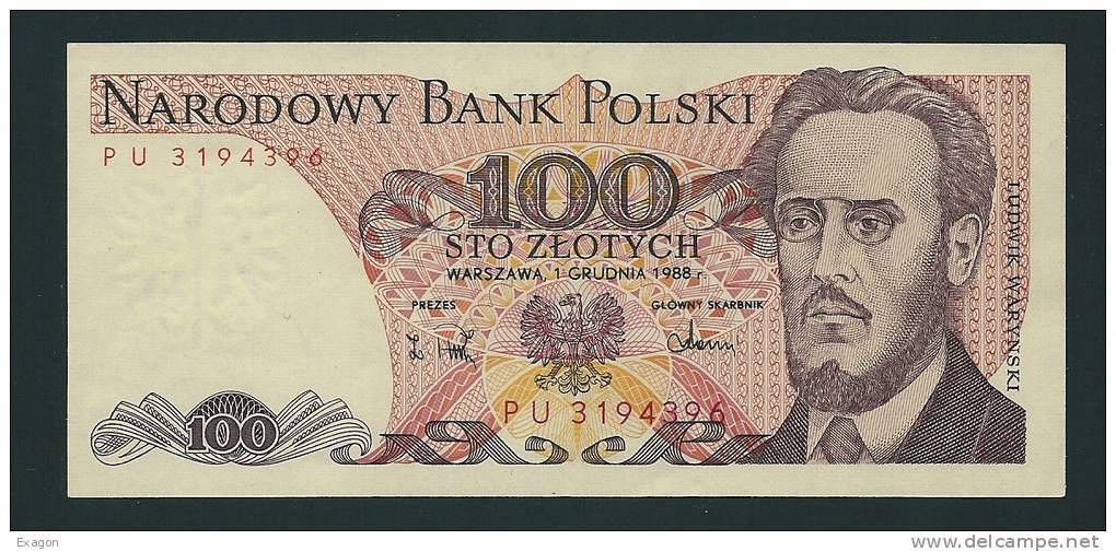 N. 1  Banconota Da  100  ZLOTYCH  -  POLONIA  /  Anno 1988. - Pologne