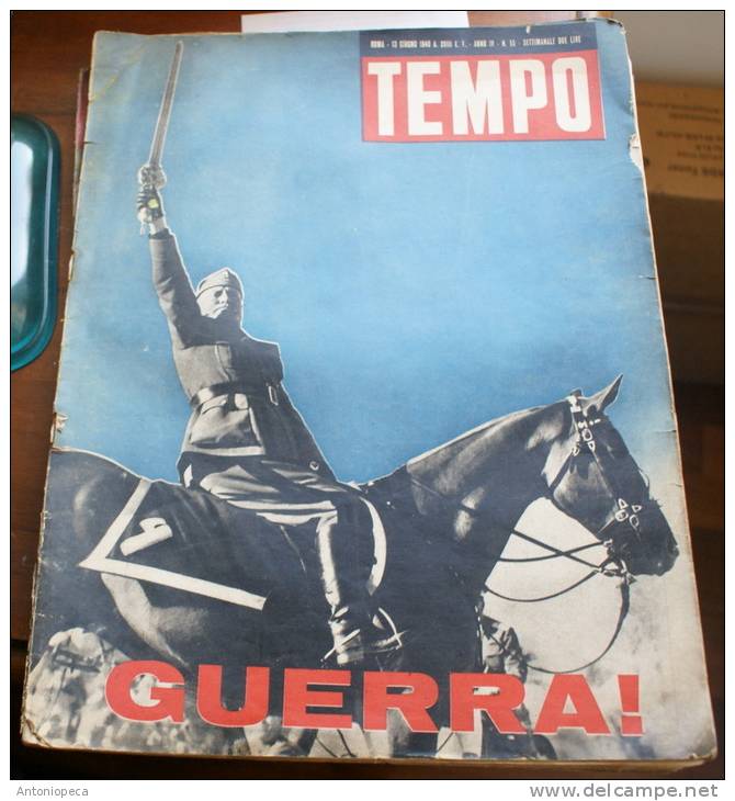 WORLD WAR II  STORICO NUMERO DELLA RIVISTA "TEMPO" 13 GIUGNO 1941 - Prime Edizioni